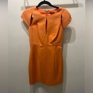 Tangerine Orange Black Halo Cutout Sheath Dress- NEW